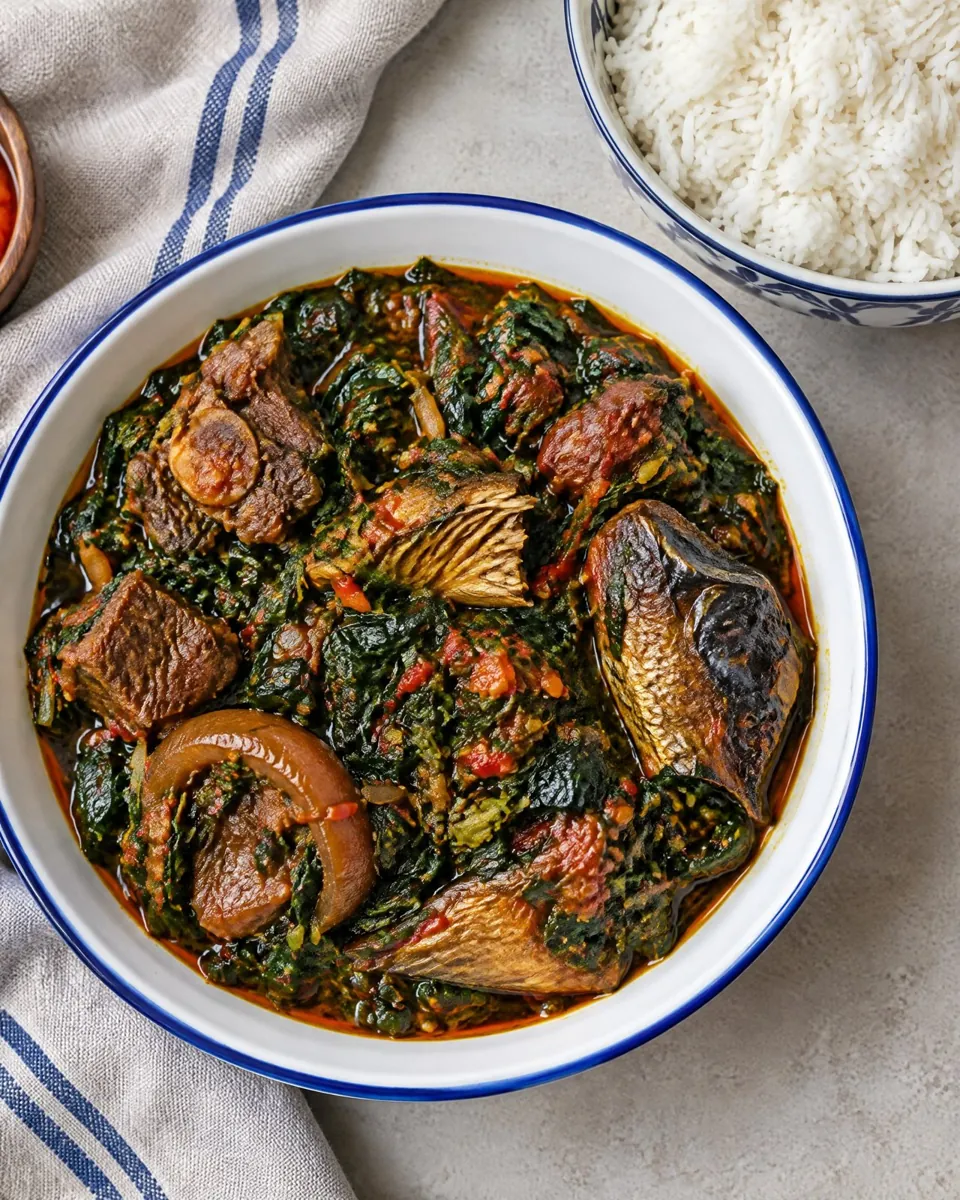Efo Riro: Yoruba-style rich spinach stew