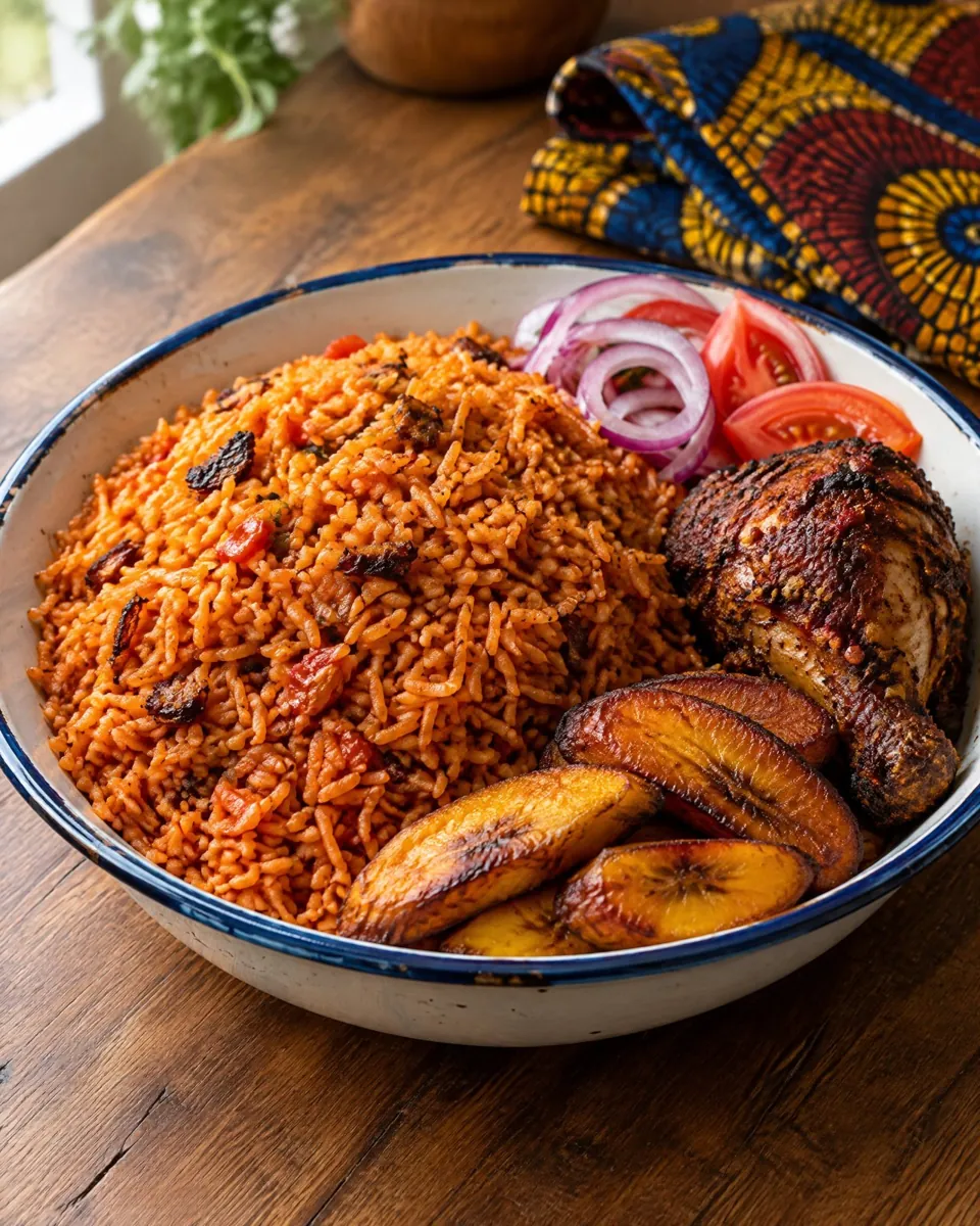 Party Jollof Rice: Smoky, oven-finished, never mushy