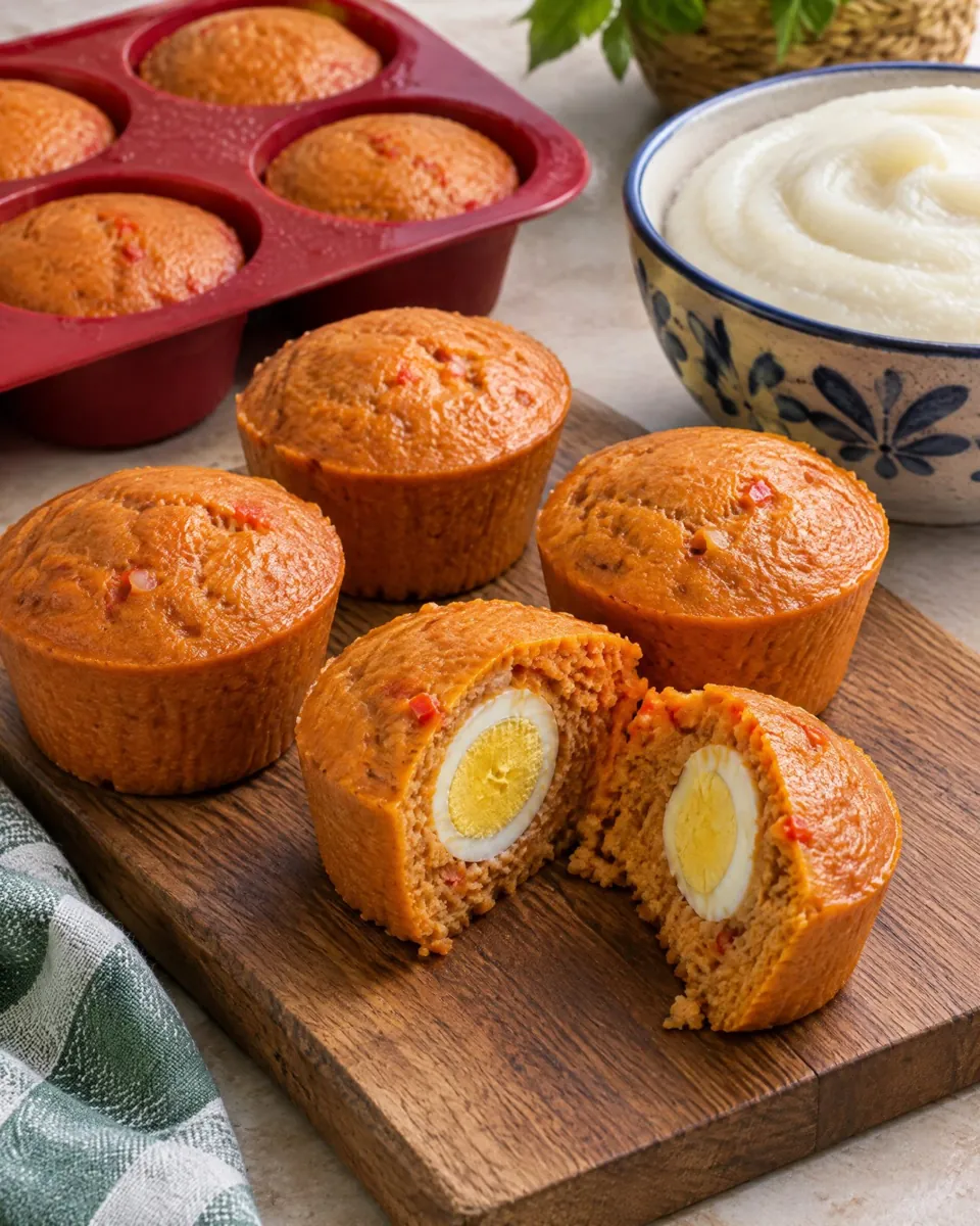 Moi Moi: Steamed bean pudding, muffin-tin method