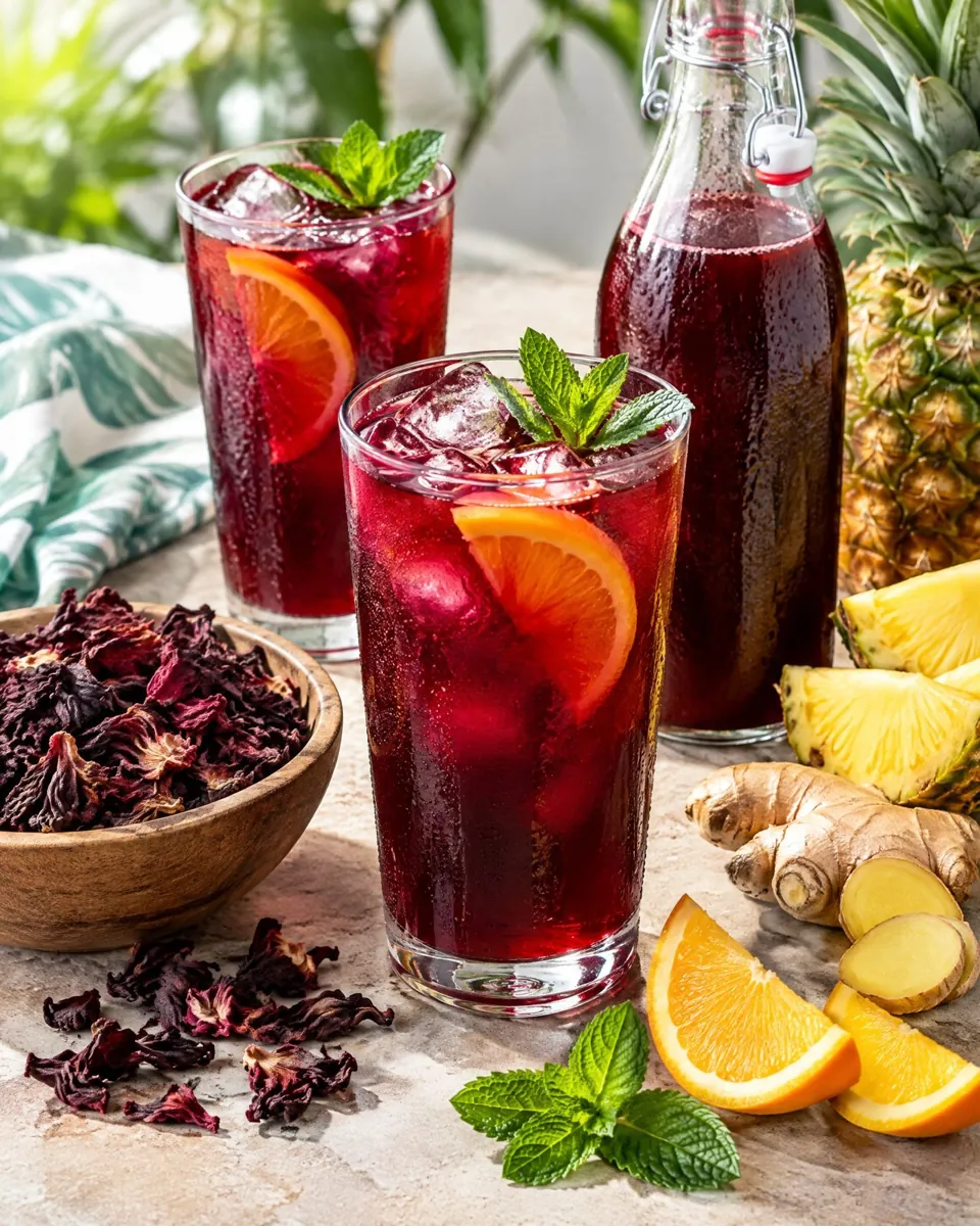 Zobo: Spiced hibiscus drink